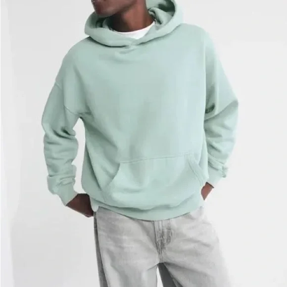 Abercrombie & Fitch Essential Popover Hoodie Green - Picture 4 of 8